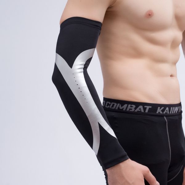 

sports arm warter elastic противоскользящая волейбол баскетбол футбол arm guard спортивный защитный механизм дышащий локоть, Black;gray