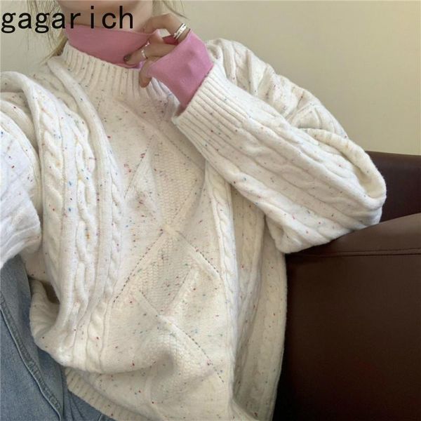 

women's sweaters gagarich women sweater loose thick autumn and winter 2021 explosions thickened outside wearing pullover, White;black