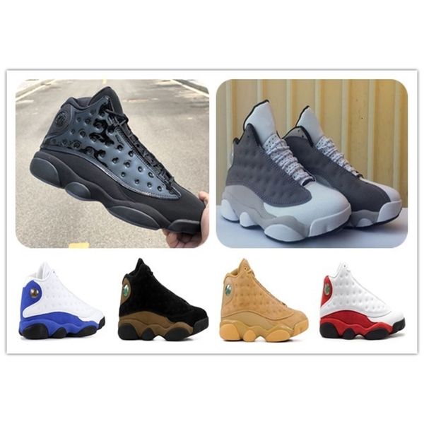 

shoes with box 13 cap and gown basketball 13s atmosphere grey chicago bred xiii wheat sports sneaker men footwears athletics ment