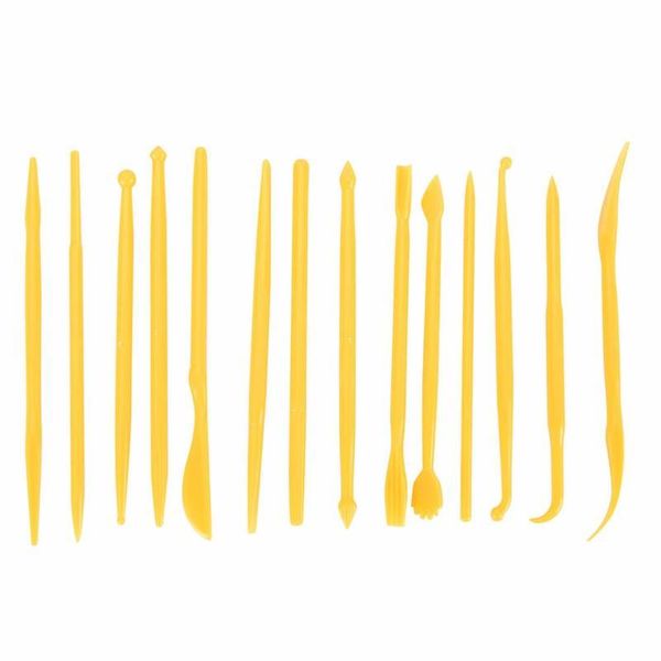 

14 pcs plastic sugar turning clay soft pottery plastic knife and brush brushes diy kit tools mini sugar turning sculptu jlltpd