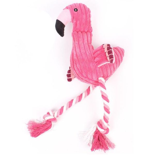 

xmy dog pink stuffed screaming soft flamingo for small large dogs sound puppy toy plush squeak flamingos pets toys