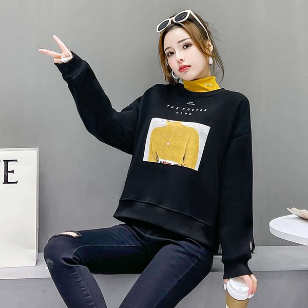 

high collar sweater autumn winter women's new fashion in 2020, Black