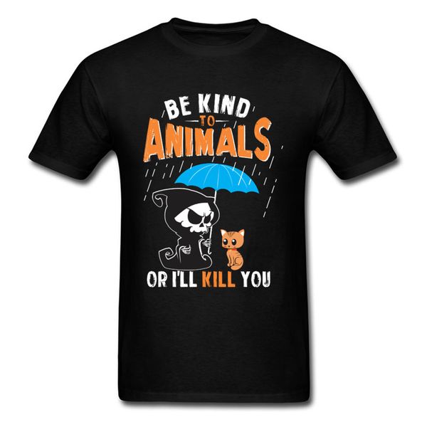 

skull man grim reaper tees cat be kind to animals or i'll kill you hip hop crewneck sport hooded sweatshirt hoodie t shirt