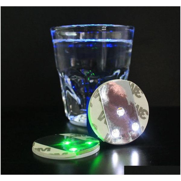 

500pcs/lot shipping 45x3mm bar cup led flashing lights bottle sticker party light up wine mat for wedding party beauty jf-555 lrqp9