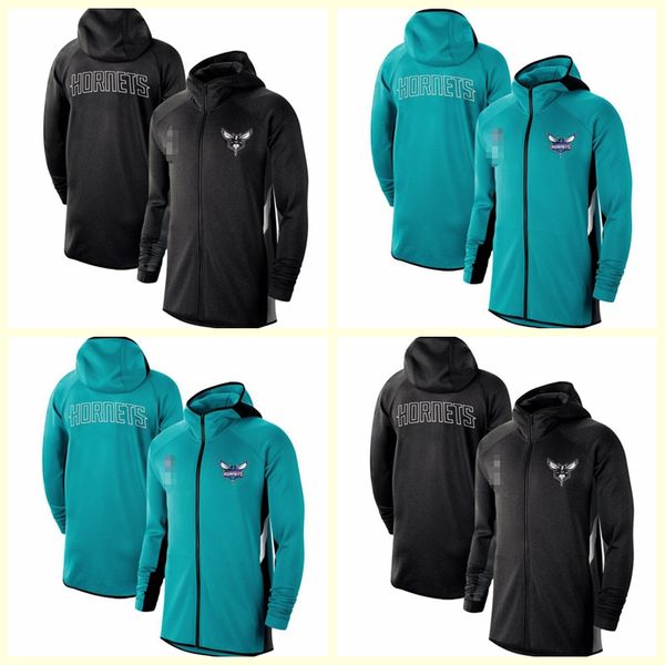 

men charlotte hornets outdoor sports clothing nba hoodie,, basketball team zipper salute casual warm-up jumper, Blue;black