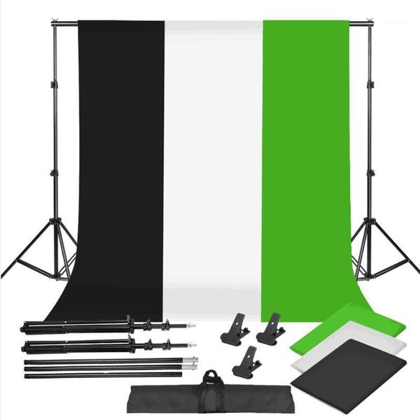 

background material zuochen po studio black white green backdrop chroma key screen stand kit1