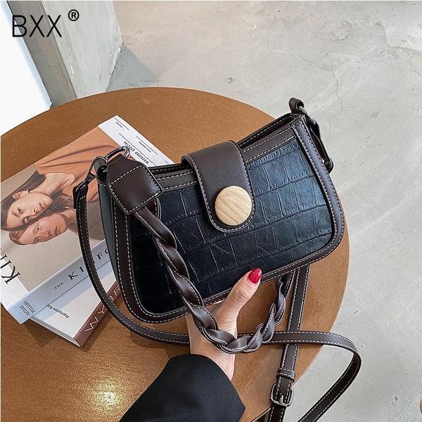 

bxx] crocodile pattern pu leather crossbody bags for women 2020 winter trending shoulder handbags ladies travel bag ho489