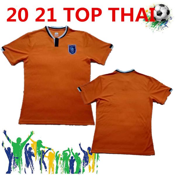 

istanbul basaksehir fk jersey soccer robinho adebayor demba ba arda turan football uniform home orange jersey, Black;yellow