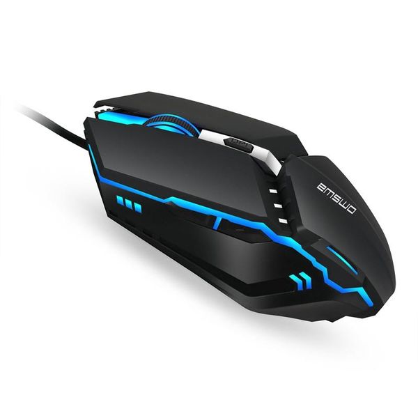 

mice kcpds q1 six-button wired mouse usb colorful luminous gaming sports computer black