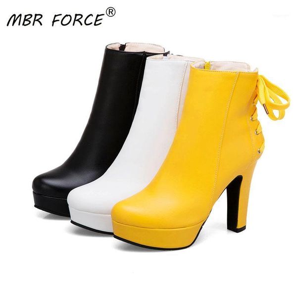 

boots mbr force 2021 autumn and winter platform high heels quality pu leather european american style black party women1