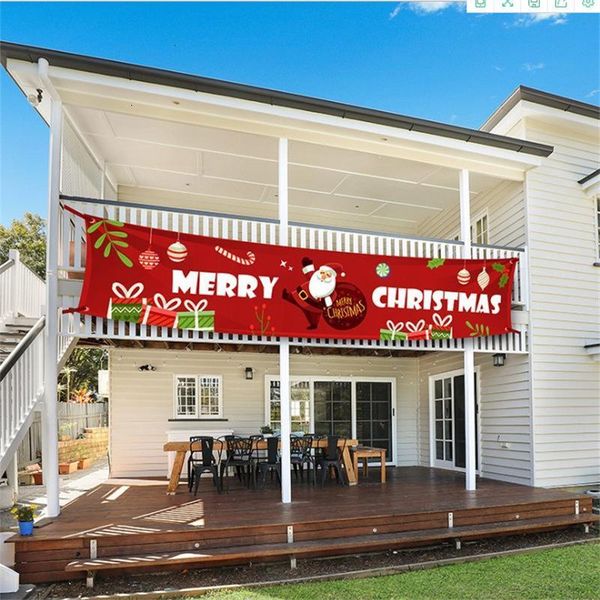 

merry christmas decorations for 300*50cm home outdoor store banner flag pulling new year deocr rsr6