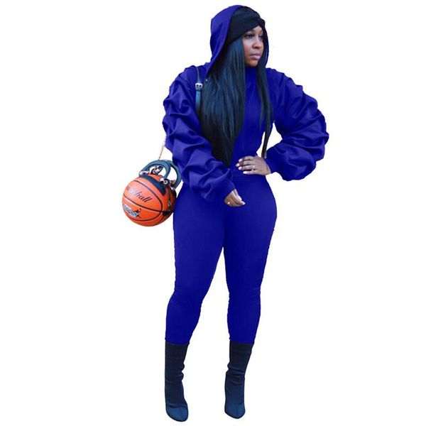 

womens ruffle sleeves tracksuits fashion trend long sleeve zipper hoodies trousers suits designer female casual slim two piece sets, Gray