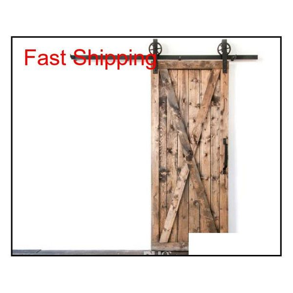 

5- 12ft vintage industrial spoked european black steel sliding barn door closet hardware set door hardware tra qylljo sports2010
