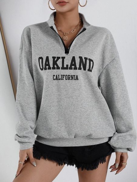 

letter graphic drop shoulder sweatshirt u1fp#, White;black