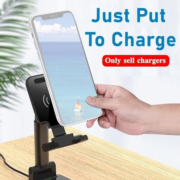 

adjustable stand desk, wireless holder charger phone dual for smartphone r1b2