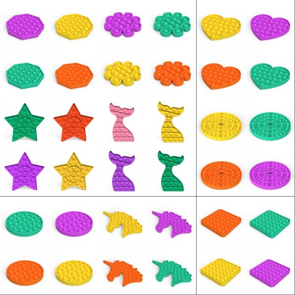 

autism silicone push pops toys students pop it fidget toy kids decompression anxiety stress reliever gifts bubble 5 7tk n2