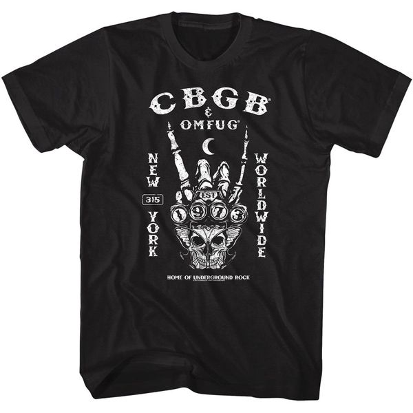 

brand new summer mens short official cbgb omfug ny worldwide skeleton rock hand men's t-shirt cute t shirts sport hooded sweatshirt hoo