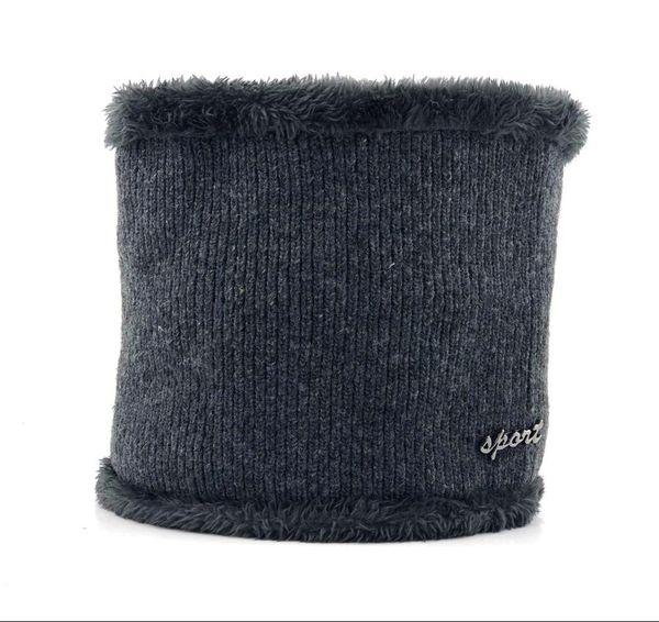 

winter warm wool knitted ring scarves thick fleece inside super elastic knit mufflers men women children neck warmers wmtlth, Black;white