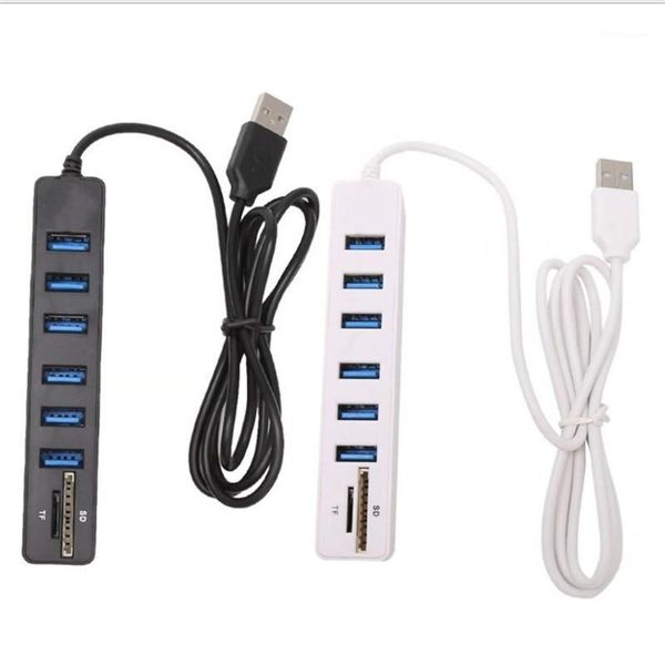 

hubs 3/6 ports usb hub 2.0 multi splitter high speed support tf sd card reader all in one for pc computer accessories1