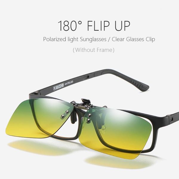 

fashion polarized clip on sunglasses near-sighted driving night vision lens anti-uv sunglasses clip 8081, White;black
