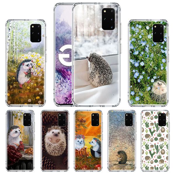 

горячие смазливая hedgehog для samsung galaxy s10 ультра 5g s10e s9 s20 plus s7 примечание 20 9 10 lite soft phone shell обложка