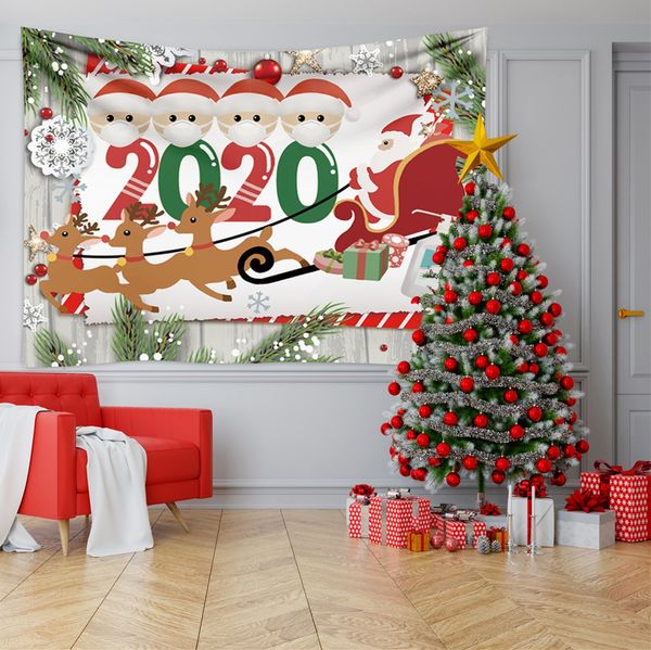

75 * 100см 150 * 130см 150 * 200см chirstmas blanket стена гобелен карантин семья выживших мультфильм санта-клаус украшение украшение e10130