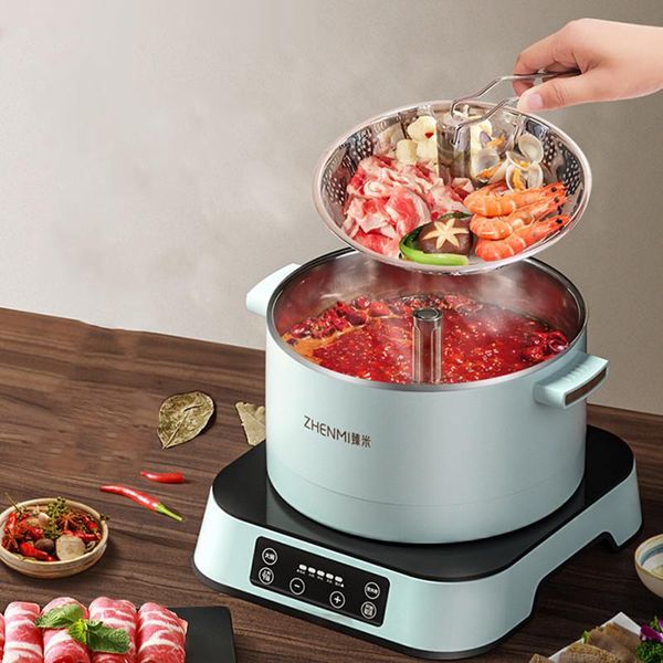 

electric skillets split type intelligent automatic adjustable pot home multi-functionalcookers easy safe cooking tool