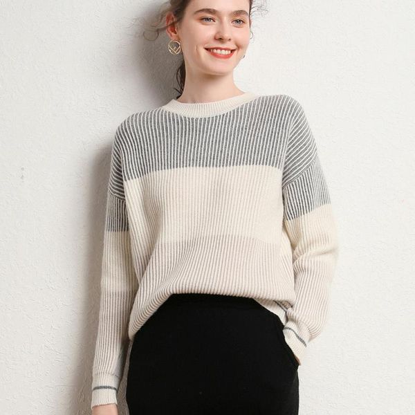 

women's sweaters boutique fashion casual women o-neck warm thickening loose cashmere knitted pullovers female long sleeve jumper girl c, White;black