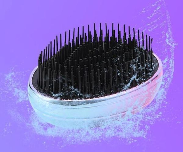 

detangle hair brush rainbow head massage shampoo brush comfortable hair washing comb body bath spa slimming massage sqcvrs bdehair, Silver