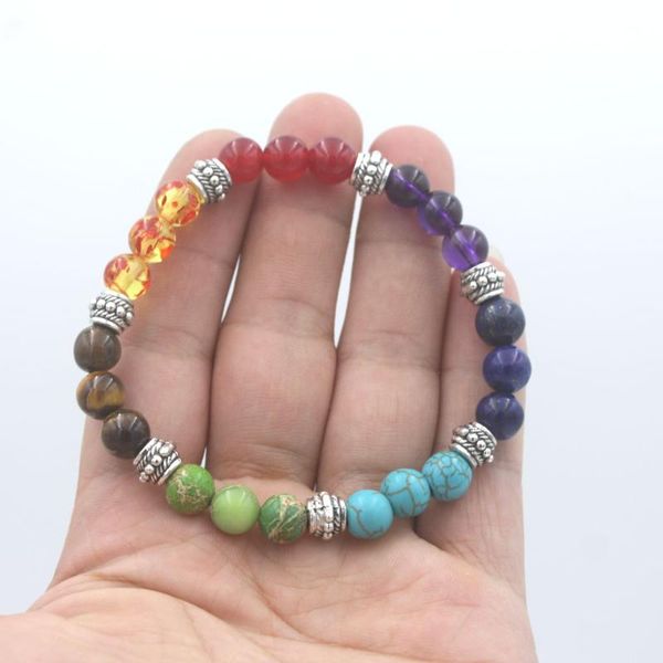 

beaded, strands 7 chakra mala bracelet for women jewelry wholesale, Black