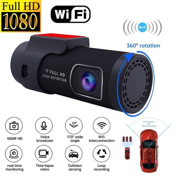 

camcorders smart car dvr usb 360Â° app control rotate lens dash cam mini 1080p recorder gravity sensor 140 degrees wide angle1
