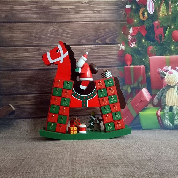 

q0gre santa claus riding wooden wooden giftscalendar decorative giftsjewelry handmade ornaments claus riding calendar santa ornaments handma