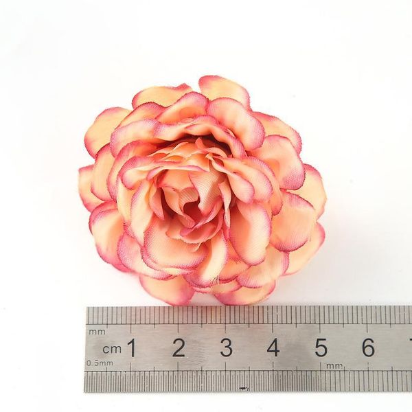 

10pcs/lot 5cm artificial silk rose flower heads diy craft wreath gift scrapbooking for wedding home decoration fake jllsli