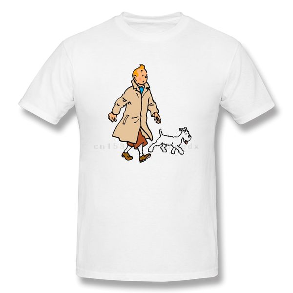 

тинтин and милу популярная мужская с коротким рукавом приключения тинтина printed летней большой хлопок s толстовку дизайнеров футболки толс