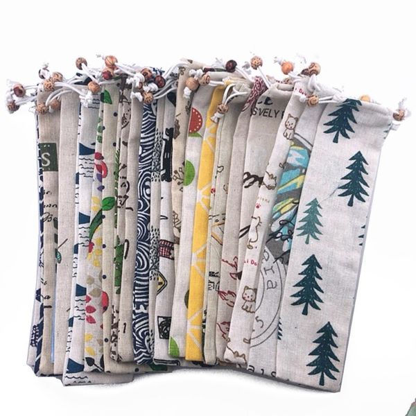 

drinking straws 50pcs portable storage bag stainless steel metal straw reusable colorful pouch chopsticks spoon knife fork cutlery