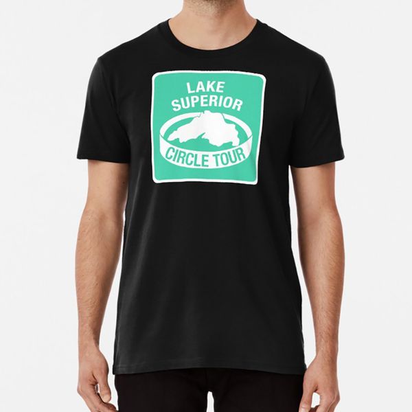 

lake superior circle tour traffic sign american bicycle bike car circle ay great highway lake minnesota sweatshirt hoodie men t shirt