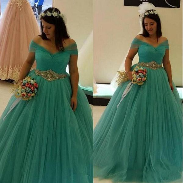 

plus size sweet 16 prom formal gowns with beaded off shoulder quinceanera dresses long tulle bride vestidos de novia, Blue;red