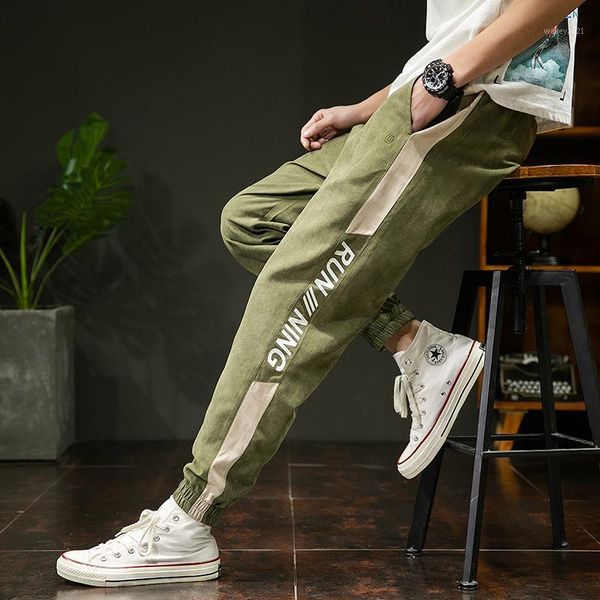 

men's pants 2021 men hip hop harem streetwear elastic waist sweatpants fashion multi-pocket cargo casual jogger1, Black