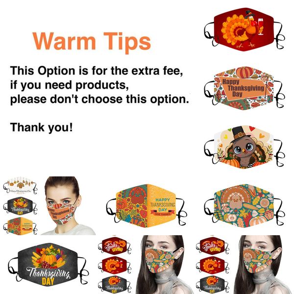 

mask us stock thanksgiving day colorful face with cartoon turkey printing adults disposable dustproof breathable protect ozh4i
