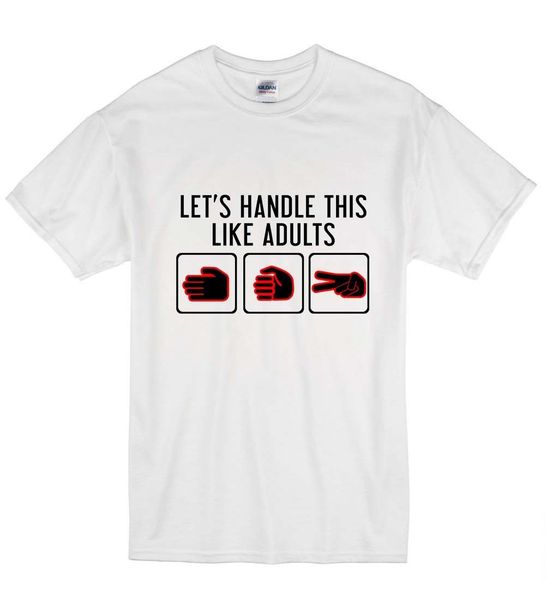 

summer fashion men t shirt let's handle this like adults rock paper scissors funny t shirt sport hooded sweatshirt hoodie