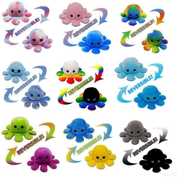

2021 latest reversible ocs plush toys 10*20cm stuffed animals cute flipped ocs doll double-sided expression ocs fy7309