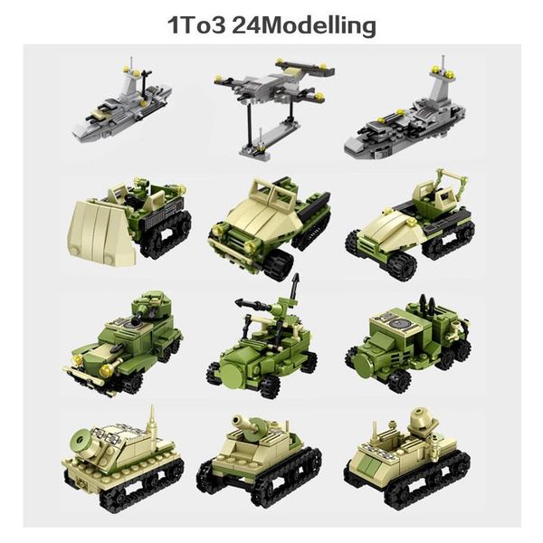 

1012pcs ww2 army military vehicle building block действие цифры оружие автоцистерна модель set обучающие игрушки для детей подарочные qylnyr