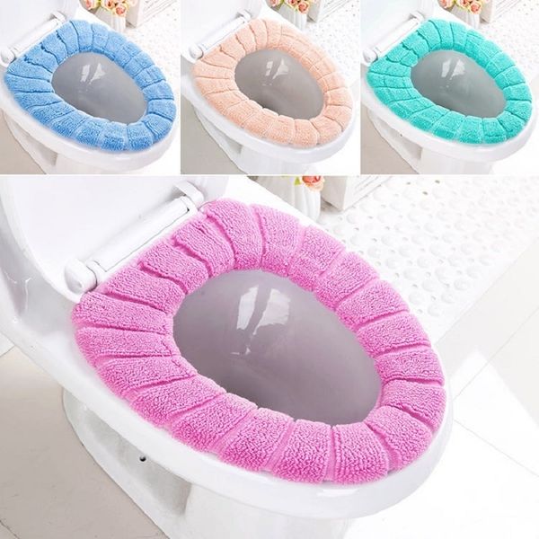 

warm soft washable pad seat cushion set for home decor closestool mat seat case toilet lid cover accessories
