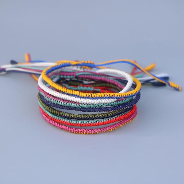 

tennis edothalia tibetan buddhist lucky handmade knoted bracelet women double colors braided friendship gift, Golden;silver