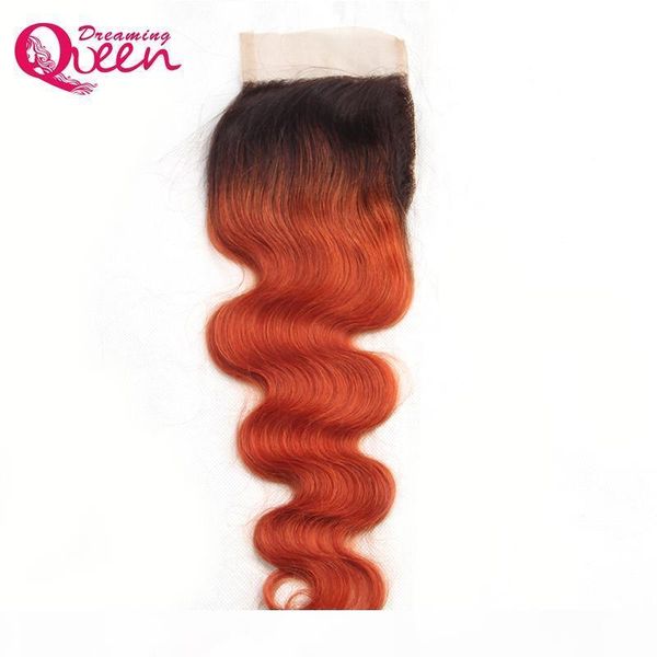 

t1b 350 color body wave lace closure 100% brazilian virgin human hair 4x4 lace closure with baby hair ombre closure ing, Black