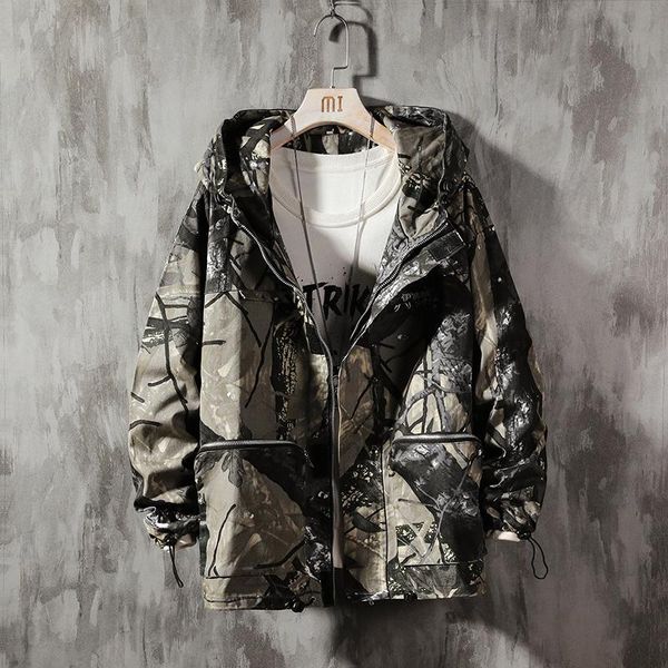 

men's jackets men camouflage hoodie jacket plus size waterproof windbreaker coat male jaqueta, Black;brown