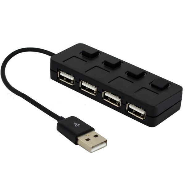 

high speed portable usb hub 4 ports with individual switch led indicator usb 2.0 hub for computer lappc