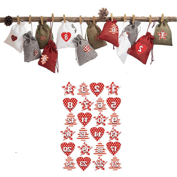 

new party 1sheet christmas candy bags label sticker 1-24 digital stickers 1121#30