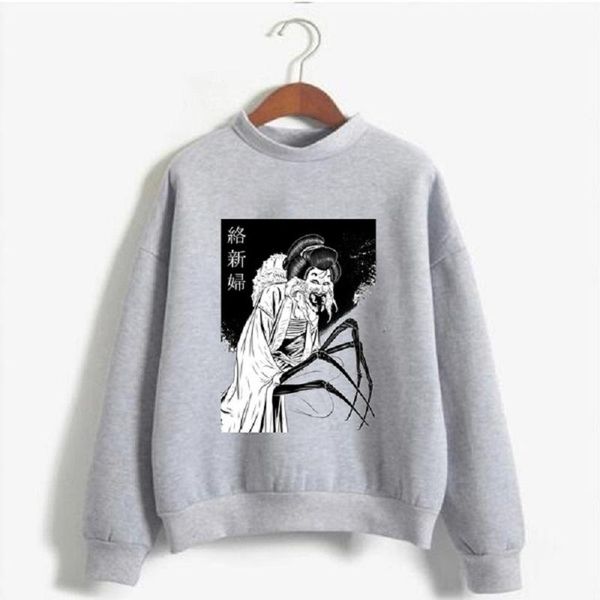 

uzumaki junji ito japanese horror manga hoodies sweatshirt hoodie, Black
