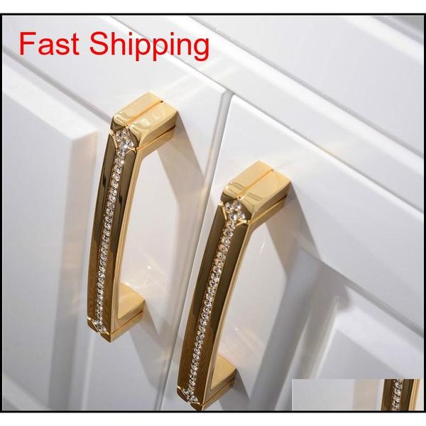 

cabinet knobs 24k real gold czech crystal drawer door handle furniture knobs pull handles never f qyldfd toys2010